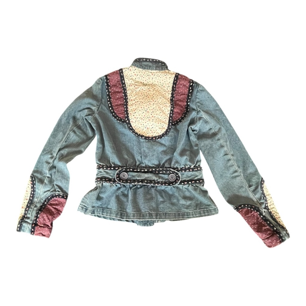Marc Jacobs Vintage Y2K Floral Patchwork Denim Jacket - Size 6 - Picture 2 of 6